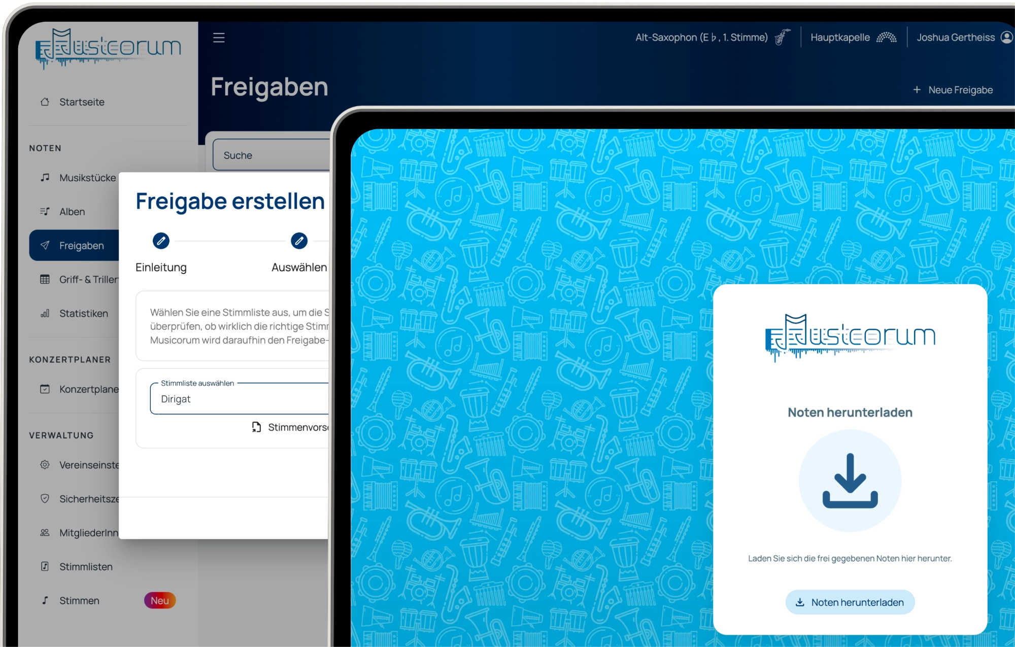 Stimmen per Link teilen